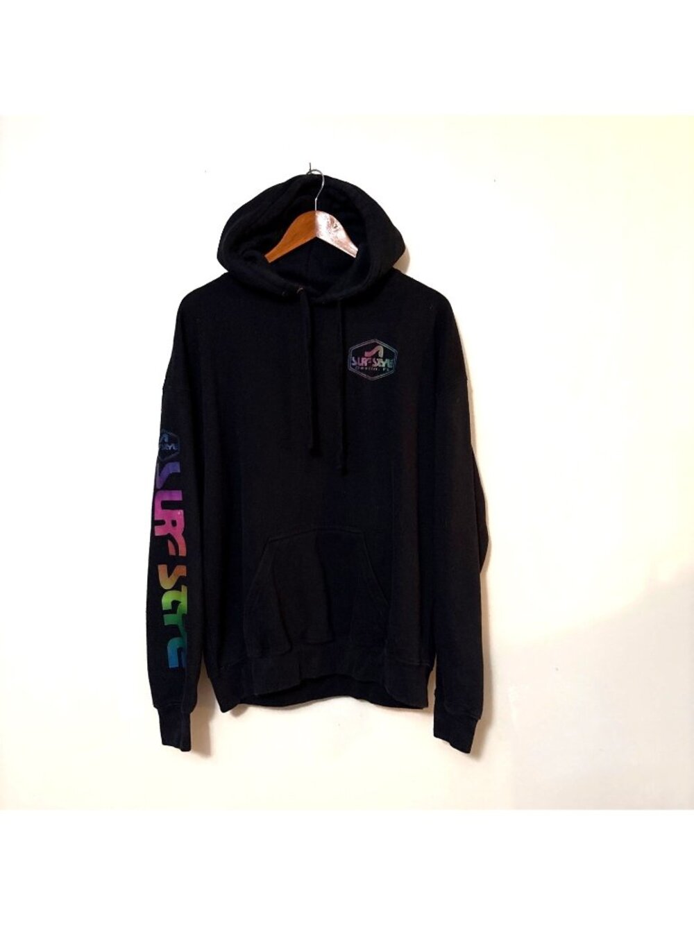 Pacific & Co. Surf Style Destin FL Hoodie X-Large Black Fleece Pullover Kangaroo